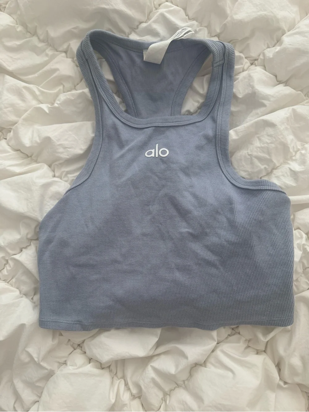 ALO Yoga Ribbed Racerback Crop - Picture 1 of 3